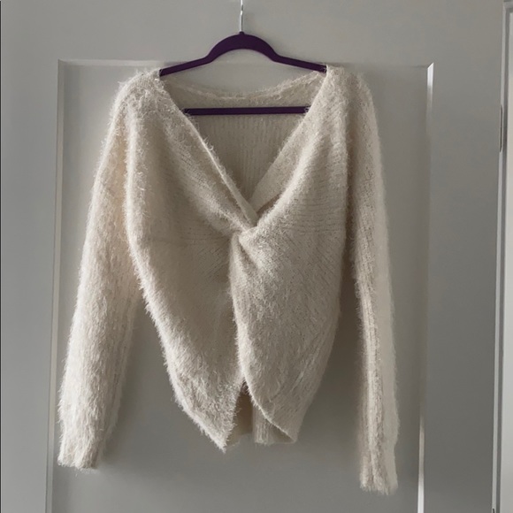 White fuzzy sweater - Picture 2 of 2